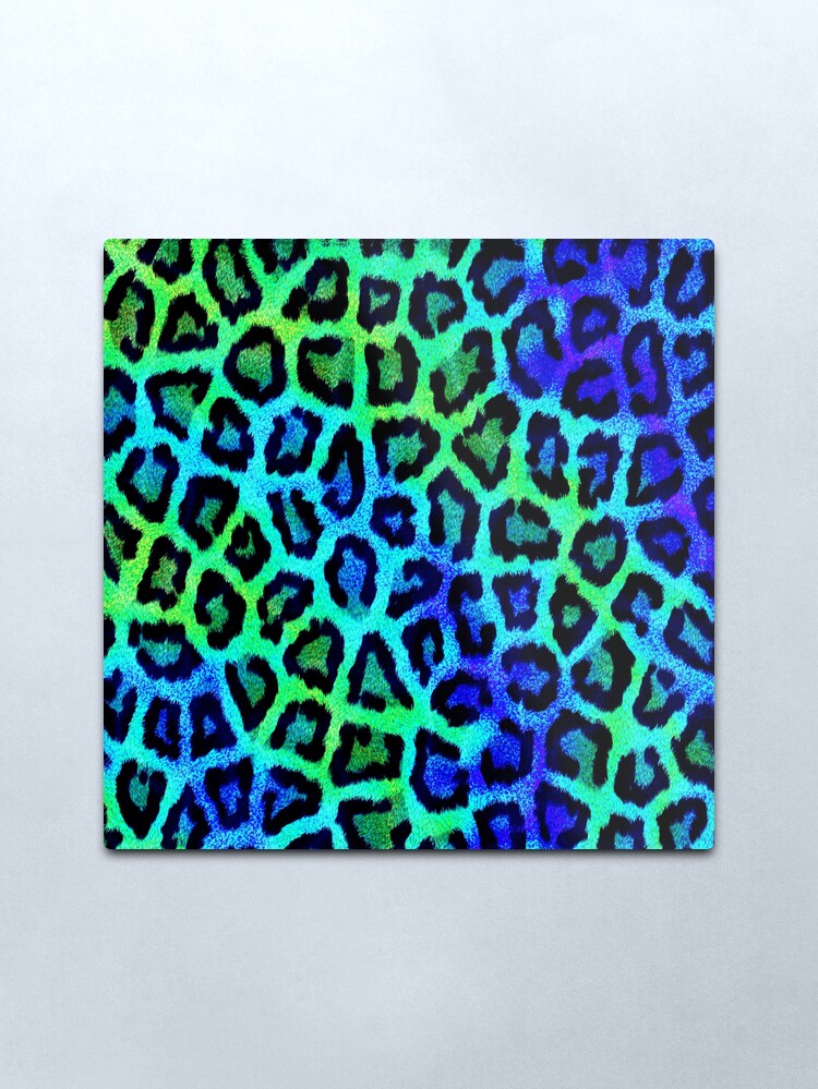 Colorful Hipster Neon Animal Print Artwork Metal Print by Pamela Arsena