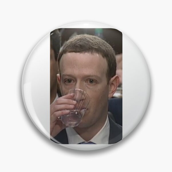 mark zuckerberg zucc water drink Pin