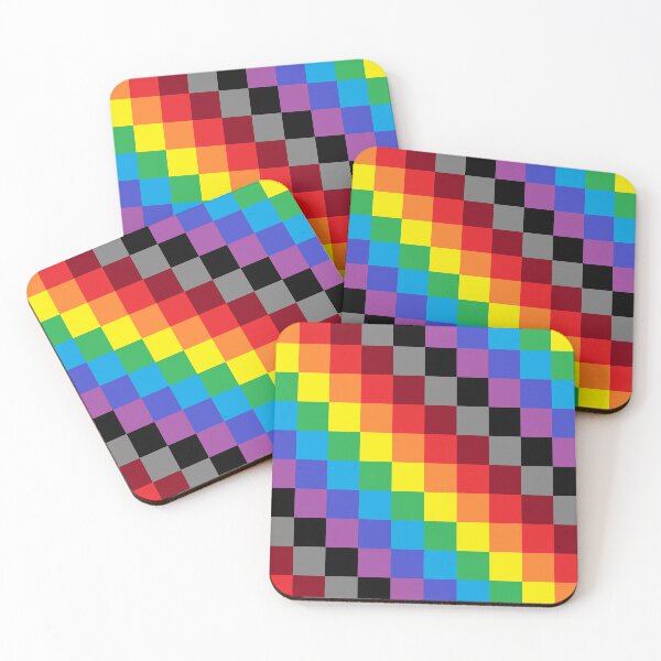 Colored Squares Coasters (Set of 4)