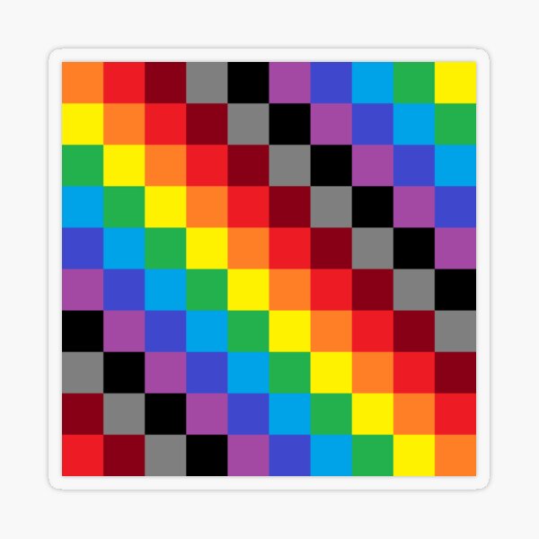 Colored Squares Transparent Sticker