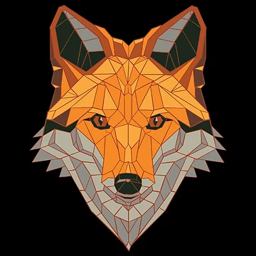Artwork thumbnail, Polygon Fox - Geometric Pattern by Watersolution
