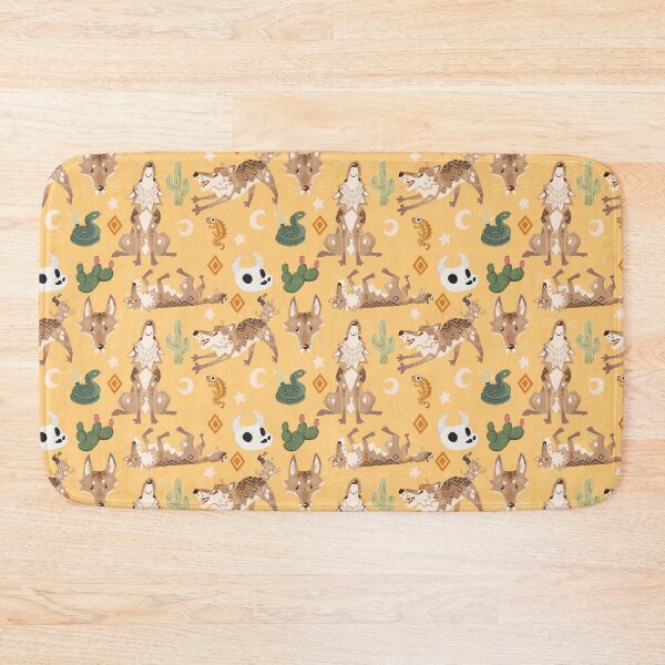 Item preview, Desert Coyote Yote Cactus Pattern designed and sold by CraftyMartenArt.