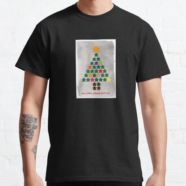 Green Meeple Christmas Tree T-Shirt - Meeple Shirts