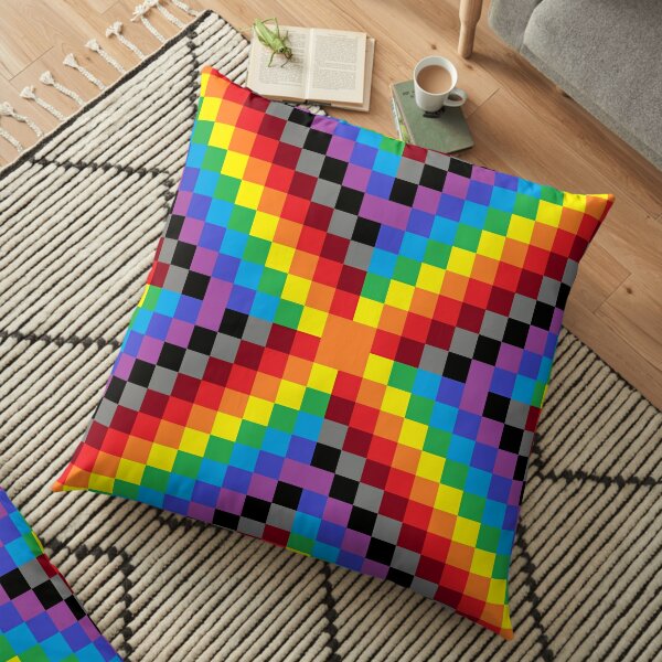 Colored Squares Floor Pillow