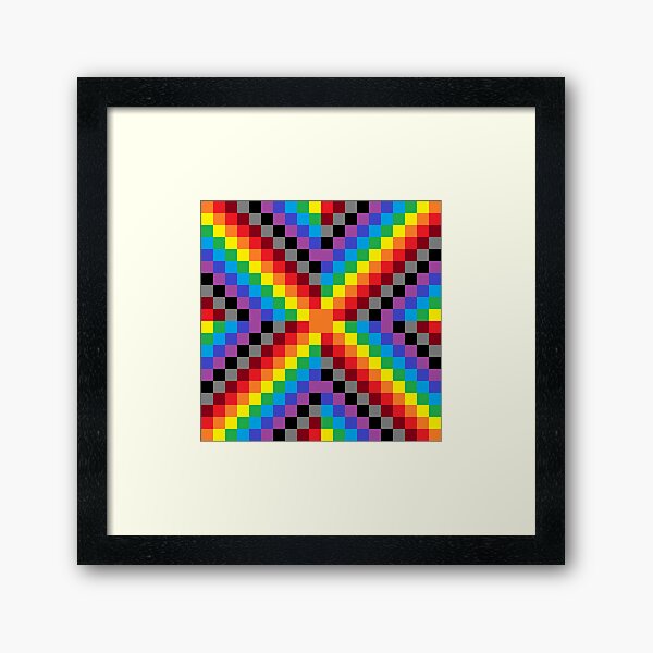 Colored Squares Framed Art Print