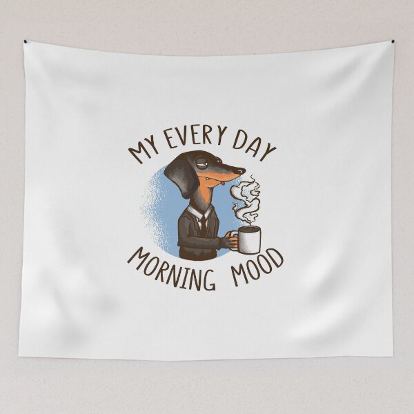 Item preview, Morning mood - dog with coffee designed and sold by Watersolution.