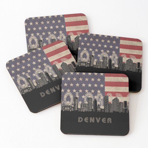 Item preview, denver skyline flag designed and sold by BekimART2.