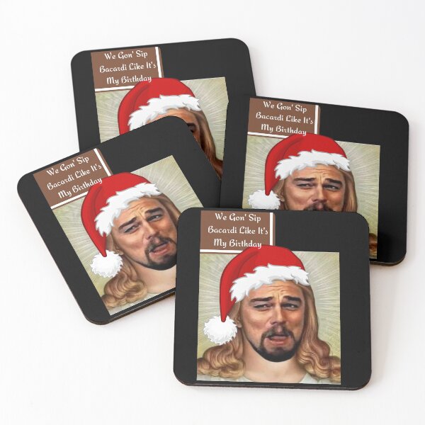 Item preview, Leo Meme Jesus Birthday Party Xmas designed and sold by printgaff.
