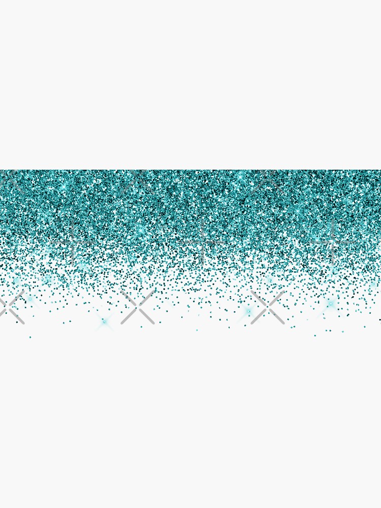 "Teal Blue Glitter Fading Ombre Border" Sticker by ColorFlowArt Redbubble