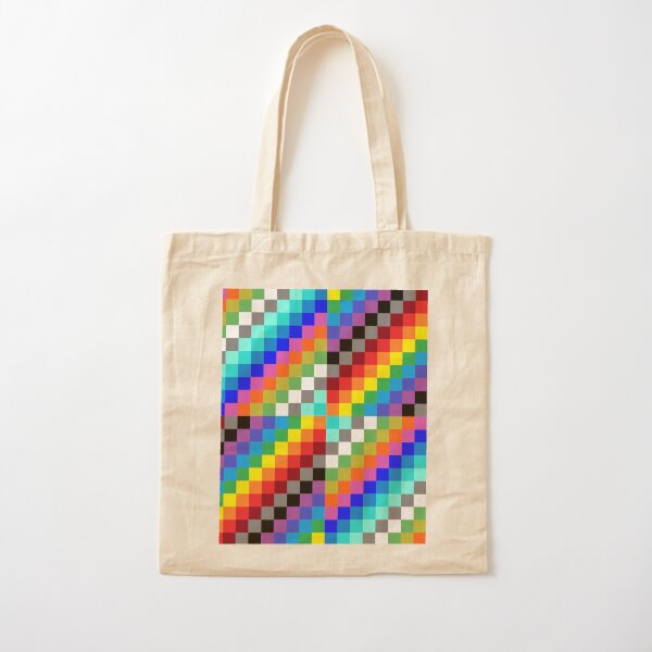 Colored Squares Cotton Tote Bag