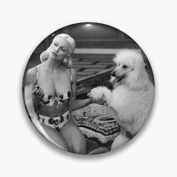 Item preview, Poodle vintage sexy girl celebrity photo pool cute pet dog dos pets puppy  designed and sold by Coolstuff4you71.
