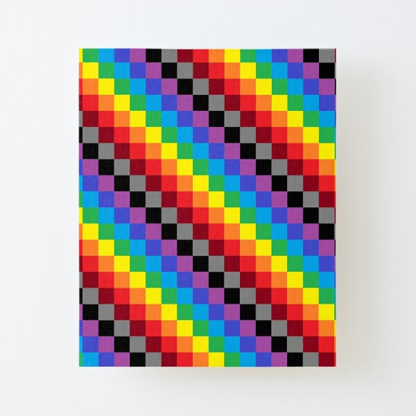 Colored Squares Canvas Mounted Print