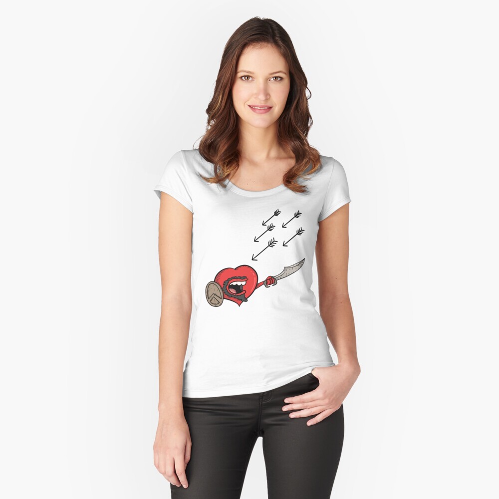 Vista previa del artículo con la obra «Camiseta entallada de cuello ancho», diseñado y vendido por camicaturas.