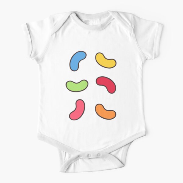 Jelly Beans Pattern Short Sleeve Baby One-Piece
