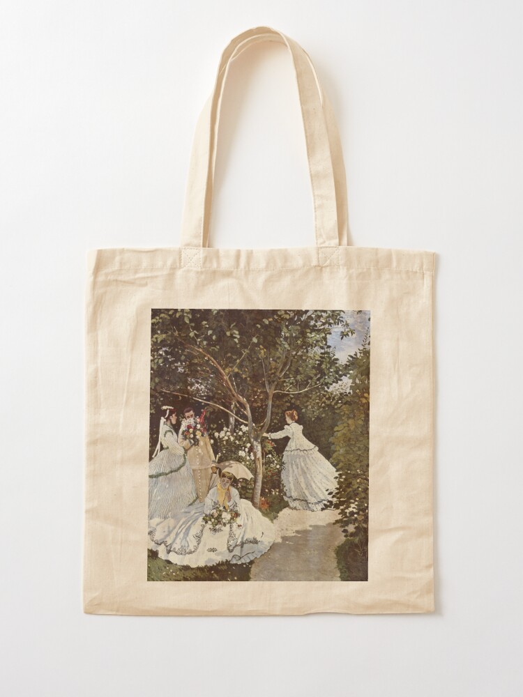 Claude Monet Women In The Garden Tote Bag-aesthetic tote bag