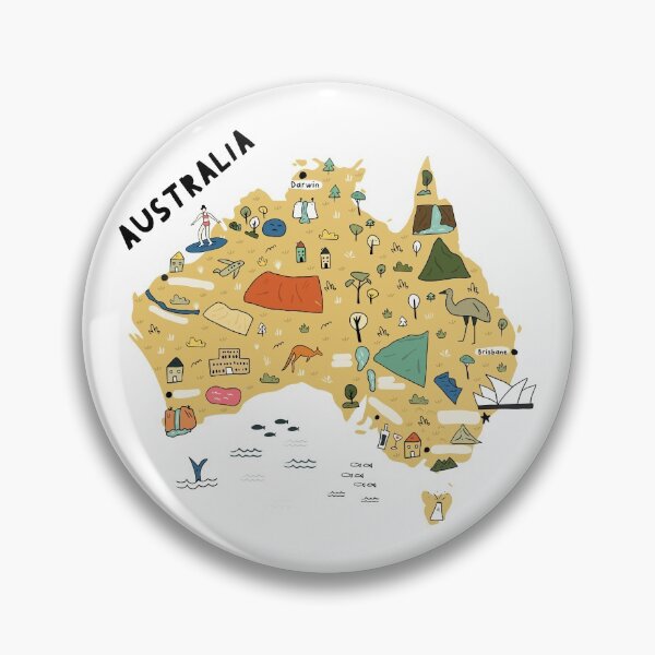 Item preview, map of Australia designed and sold by ashiya-pixel.