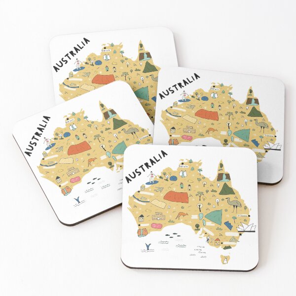 Item preview, map of Australia designed and sold by ashiya-pixel.