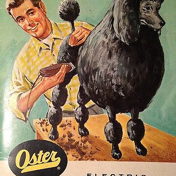 Artwork thumbnail, Poodle vintage promo groomer barber cute pet dog clipper dogs by Coolstuff4you71