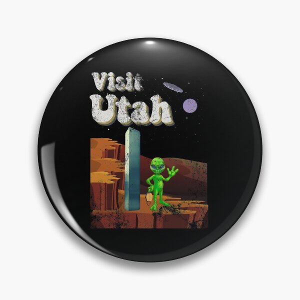 Item preview, Visit Utah Funny Monolith Mystery Alien Vintage  designed and sold by Sutra-Lotus-Co.