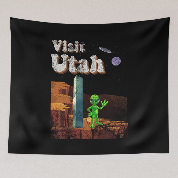 Item preview, Visit Utah Funny Monolith Mystery Alien Vintage  designed and sold by Sutra-Lotus-Co.