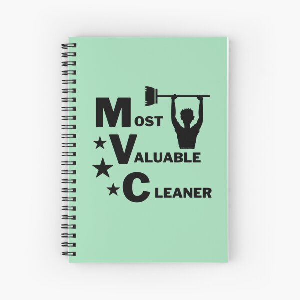 Most Valuable Cleaner Cleaning Crew Motivation Spiral Notebook