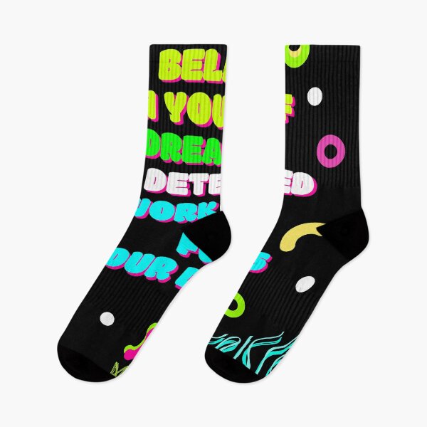 Item preview, Believe in Yourself, Dream Big, Work Hard for your Dreams Quotes with neon designed and sold by BlancaQstyle.