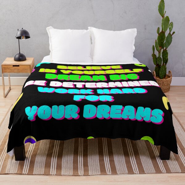 Item preview, Believe in Yourself, Dream Big, Work Hard for your Dreams Quotes with neon designed and sold by BlancaQstyle.