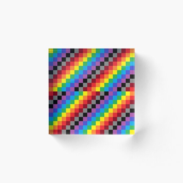 Colored Squares Acrylic Block