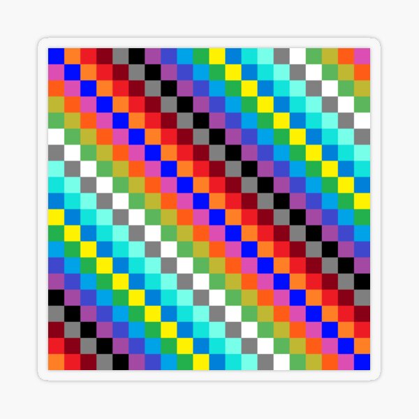Colored Squares Transparent Sticker