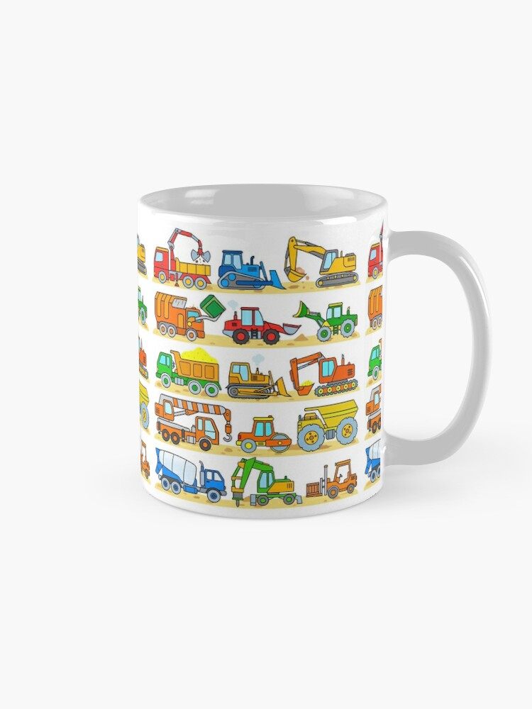 Personalized Concrete Mixer Mug. Coffee Mug With Yellow Cement