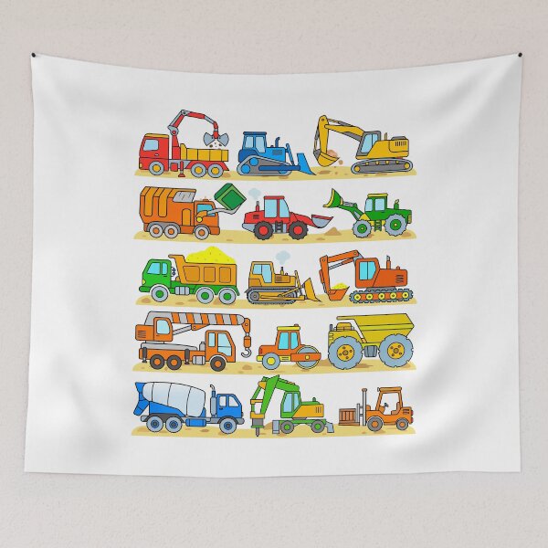 Item preview, Construction Machines Excavators Trucks Bulldozers for Kids  designed and sold by samshirts.