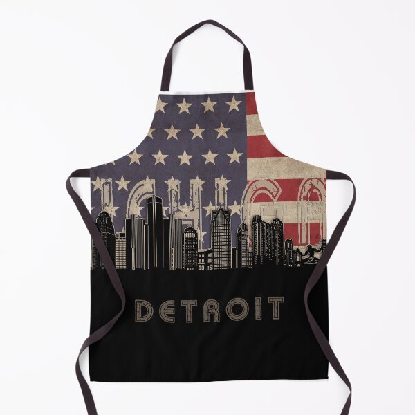 Item preview, detroit skyline flag designed and sold by BekimART2.