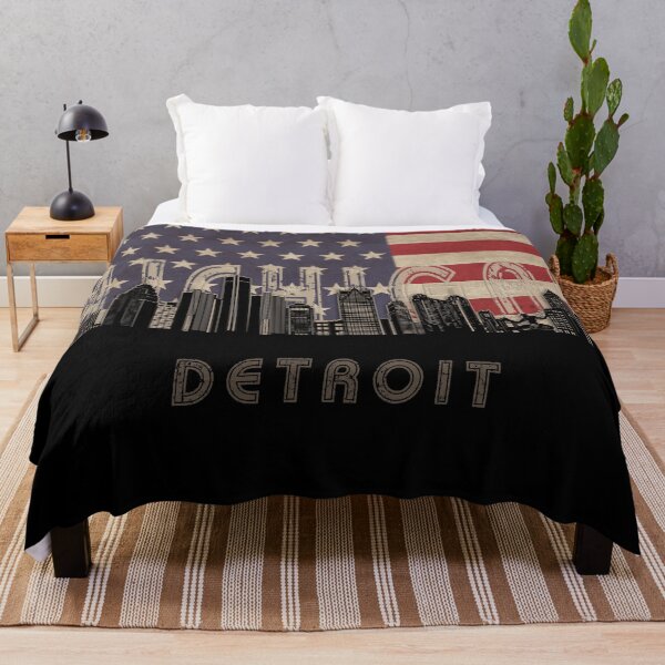 Item preview, detroit skyline flag designed and sold by BekimART2.