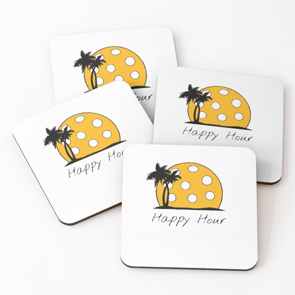 Item preview, Happy Hour Pickleball Aloha sunset chill beach scene designed and sold by Juliano-Designs.