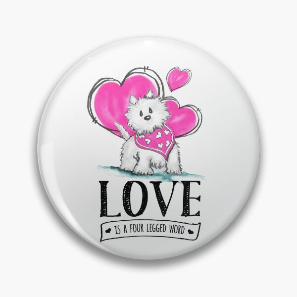 Item preview, Westie Love is a four legged word watercolor valentine designed and sold by WiMGcreative.