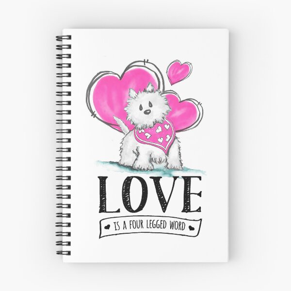 Item preview, Westie Love is a four legged word watercolor valentine designed and sold by WiMGcreative.