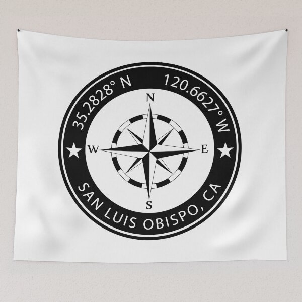 Item preview, San Luis Obispo, California Geographical Coordinates designed and sold by TeeOhGraphics.