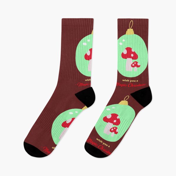 Item preview, Wish you a Magic Christmas, magic mushroom, Christmas tree decoration, Funny christmas tee, funny mushroom tee, for mushroom hunters designed and sold by MushroomHunters.