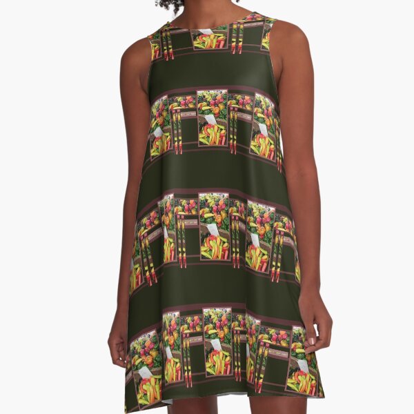Vibrant Food Photography, Hot Peppers, by Courtney Hatcher A-Line Dress