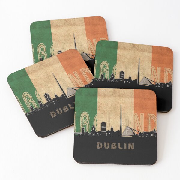 Artikelvorschau, Dublin Skyline Flagge entworfen und verkauft von BekimART2.