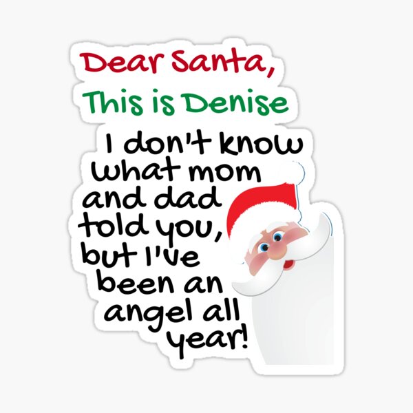 Denise - Baby Christmas, Kids Christmas Sticker