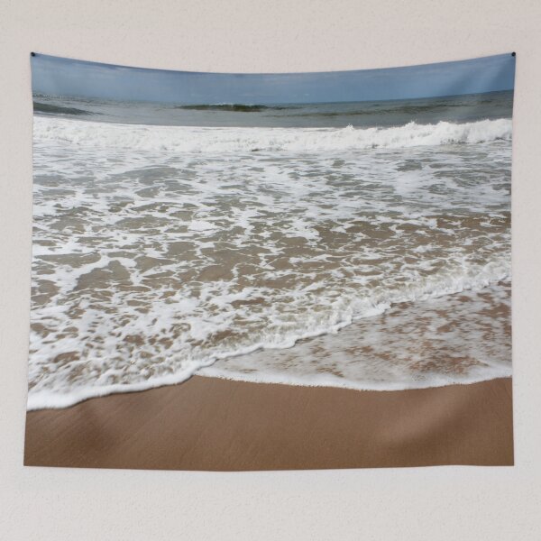 Item preview, Ocean Wave Beach Wake Against Stormy Clouds designed and sold by comcamworld.