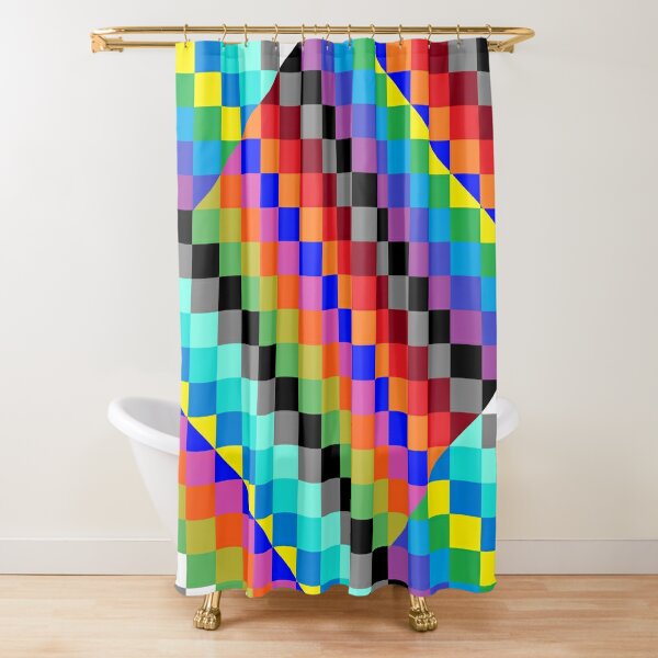 Colored Squares Shower Curtain