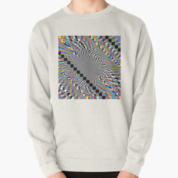 Trippy Colored Squares Pullover Sweatshirt