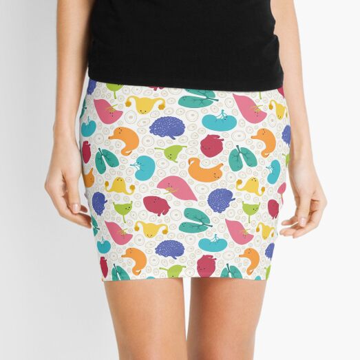 Cute organs - rainbow colors Mini Skirt