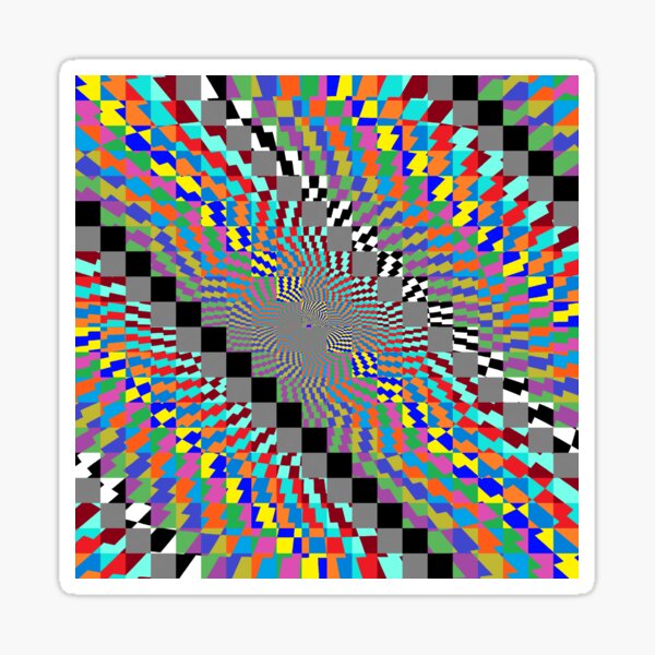 Trippy Colored Squares Sticker