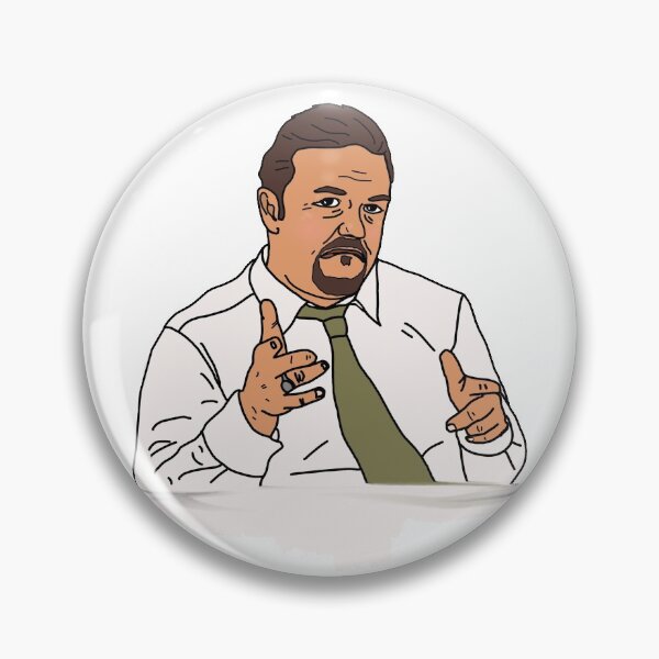 Item preview, David Brent Ricky Gervais Cutout designed and sold by Charlotte Thomas.