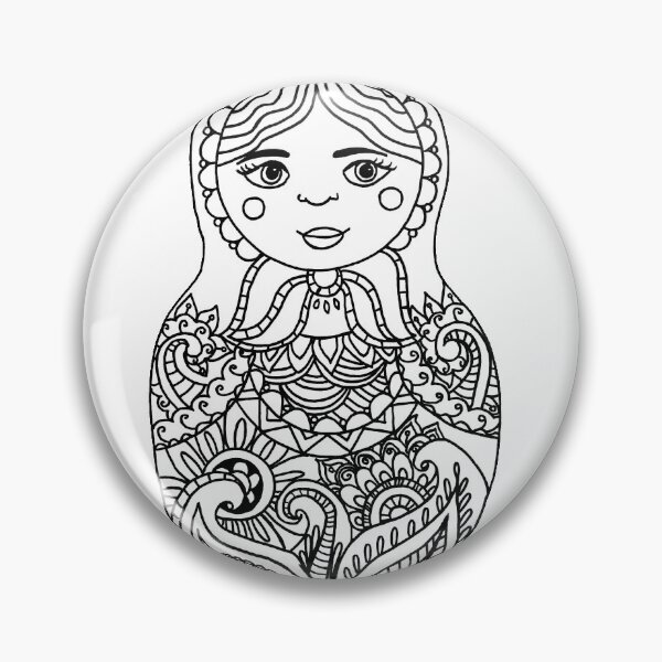 Item preview, Nesting Doll - Black and White Palette designed and sold by Niina  Niskanen.