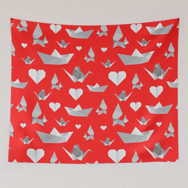 Item preview, origami pattern (red) designed and sold by ibyrd-7.