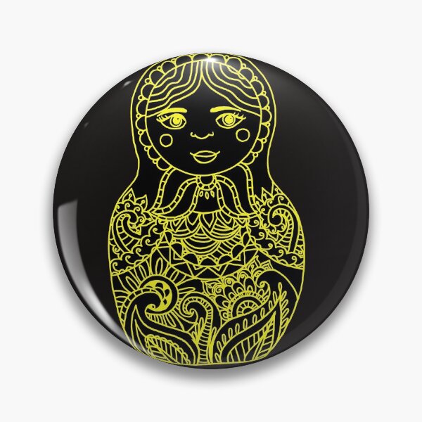 Item preview, Nesting Doll - Black and Yellow Palette designed and sold by Niina  Niskanen.